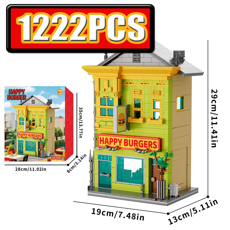 Kids Toys In Store - 1222PCS Restaurant Buildings Blocks City Street