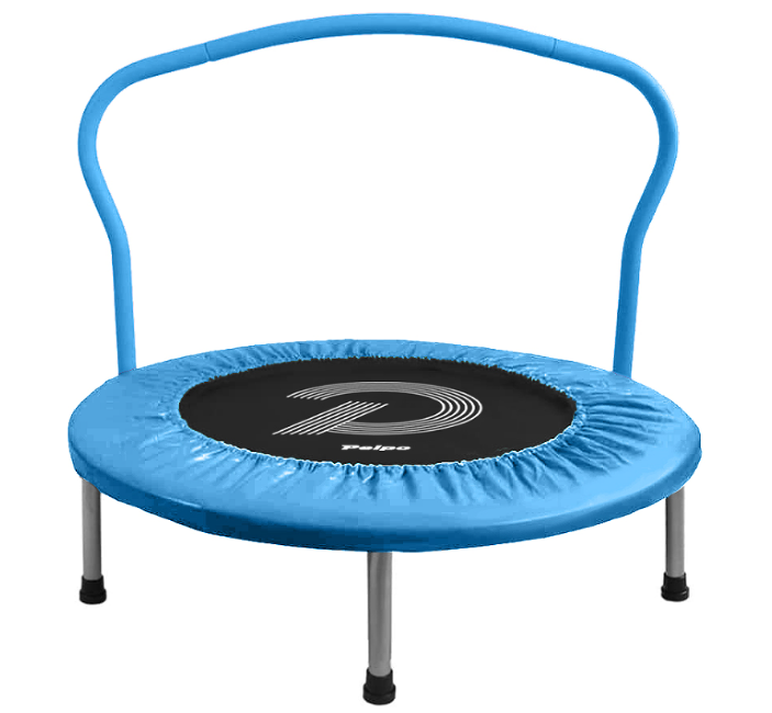 Trampoline Mini Indoor - Kids Mini Trampoline with Handle Blue