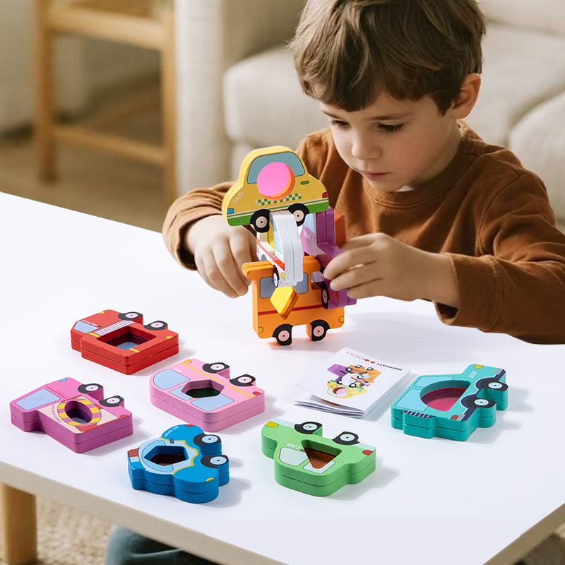Wooden Animal Acrylic Stacking - Wooden Blocks Stacking ulasan dan harga