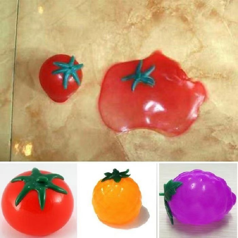 TPR Decompression Fruit Egg To - Kids Toys Play Egg ulasan dan harga