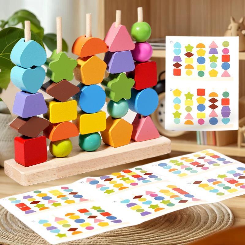 Early Learning Montessori Toys - Wooden Blocks Stacking ulasan dan harga