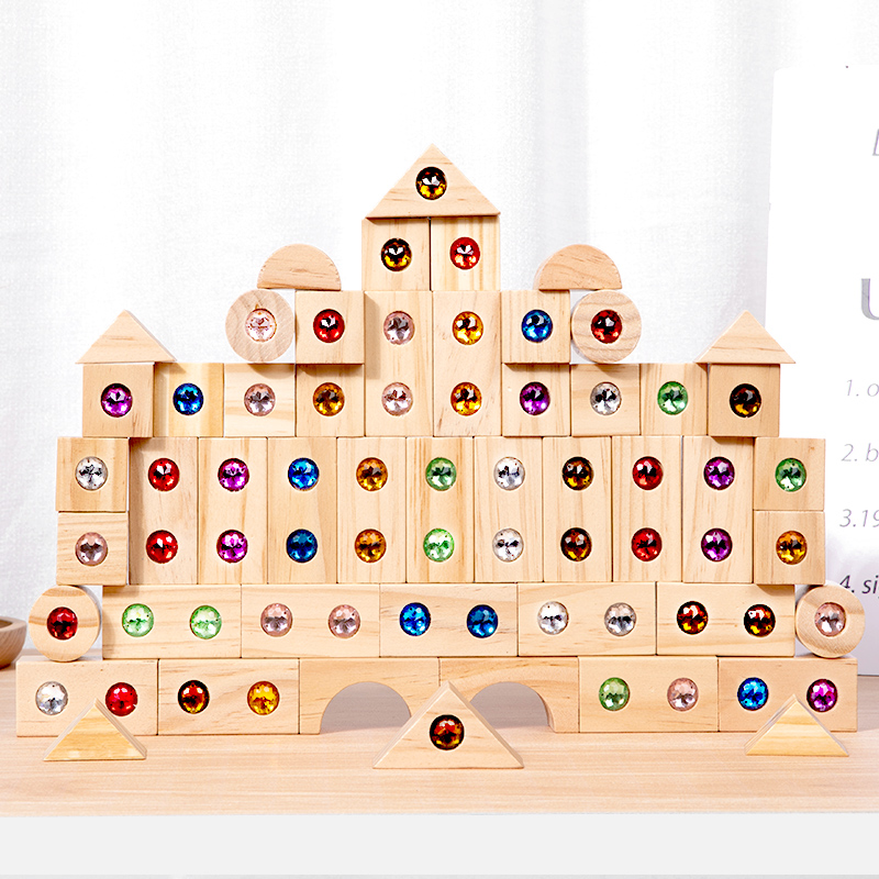 DIY Blocks Sparkling Acrylic T - Wooden Blocks Stacking ulasan dan harga
