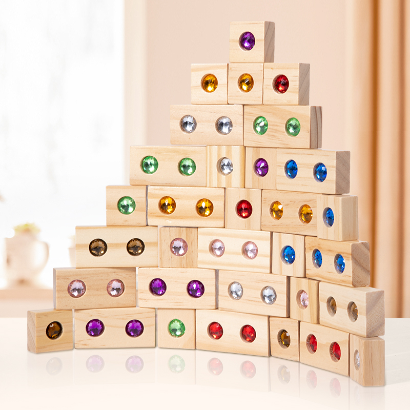 DIY Blocks Sparkling Acrylic T - Wooden Blocks Stacking ulasan dan harga