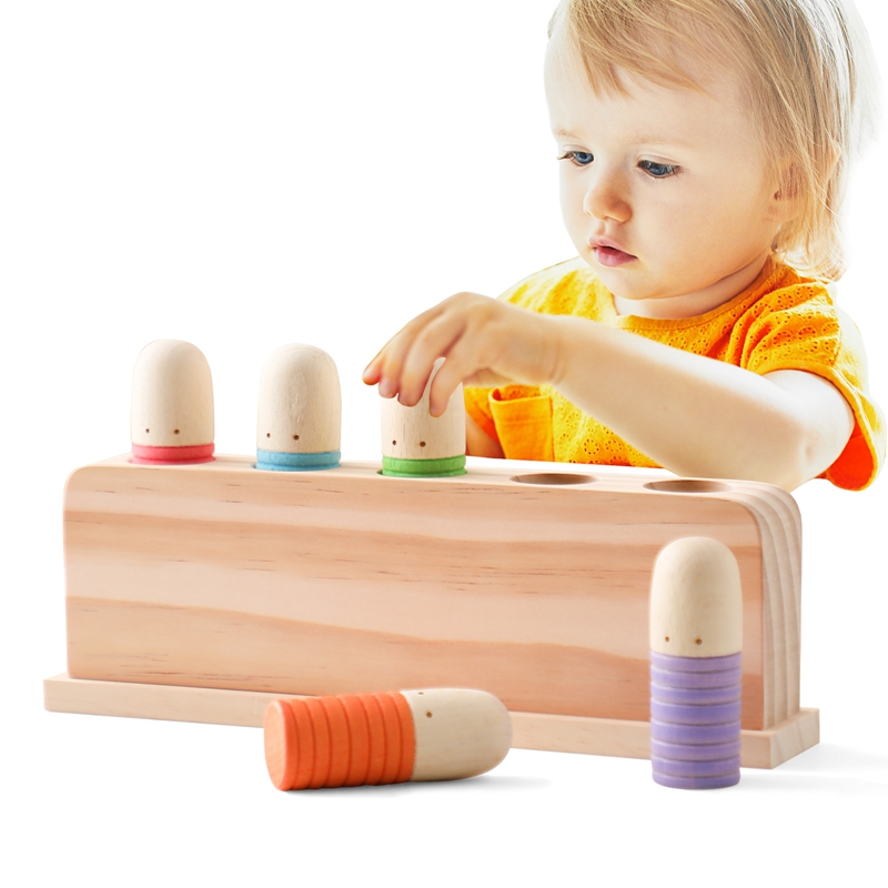 Montessori Toys Baby Wooden Bo - Wooden Blocks Stacking ulasan dan harga