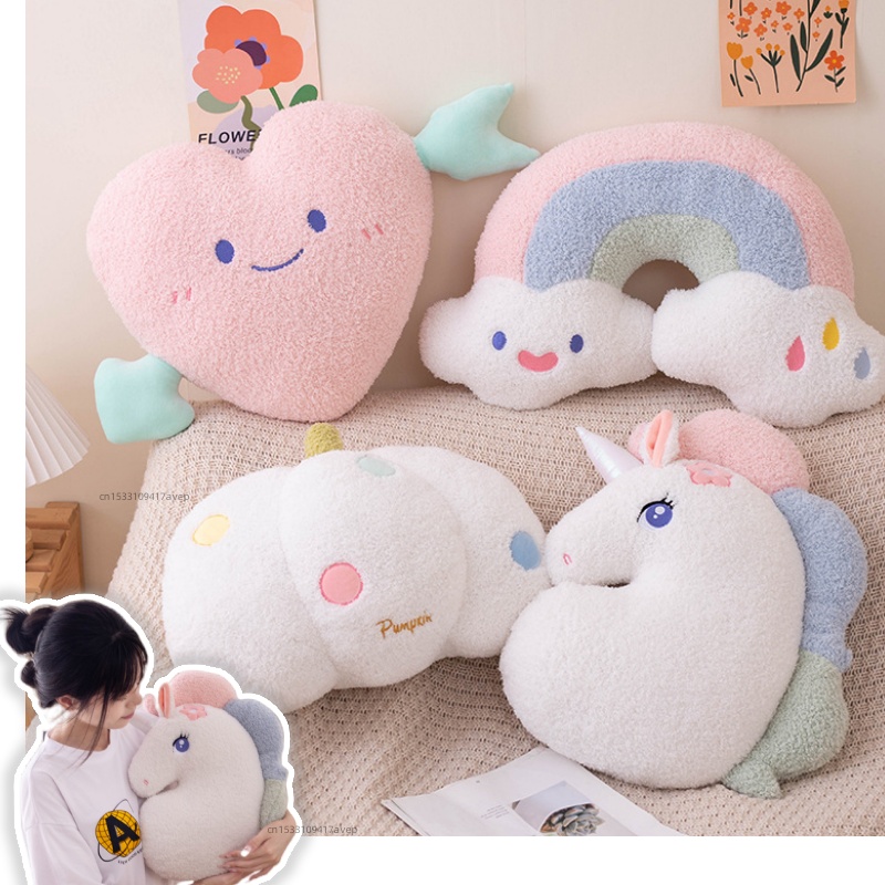 Soft Plush Rainbow Smile Pink  - Unicorn Stuffed Toy ulasan dan harga
