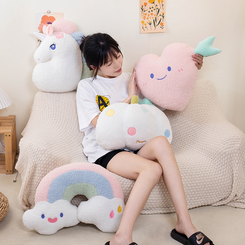 Soft Plush Rainbow Smile Pink  - Unicorn Stuffed Toy ulasan dan harga