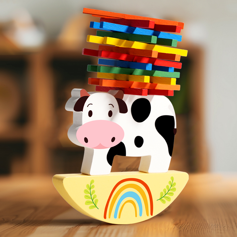 Wooden Animal Stacking Block G - Wooden Blocks Stacking ulasan dan harga