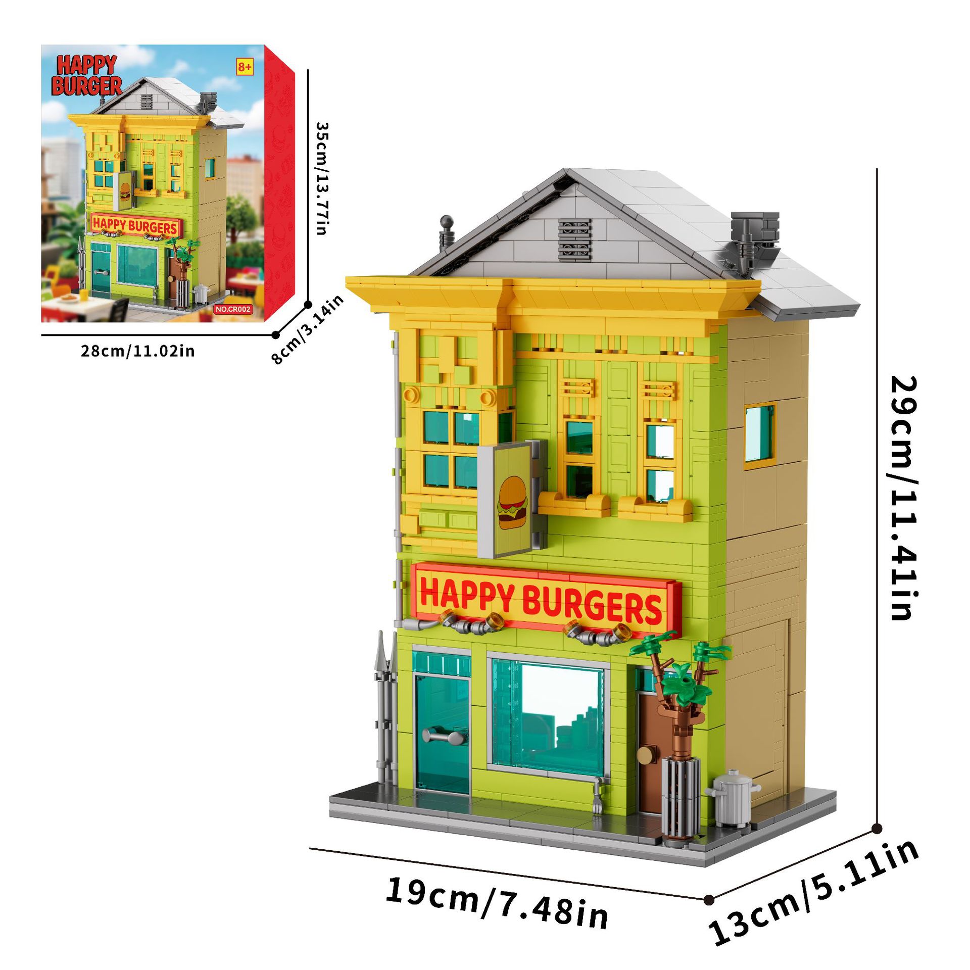 1222PCS Restaurant Buildings B - Kids Toys In Store ulasan dan harga