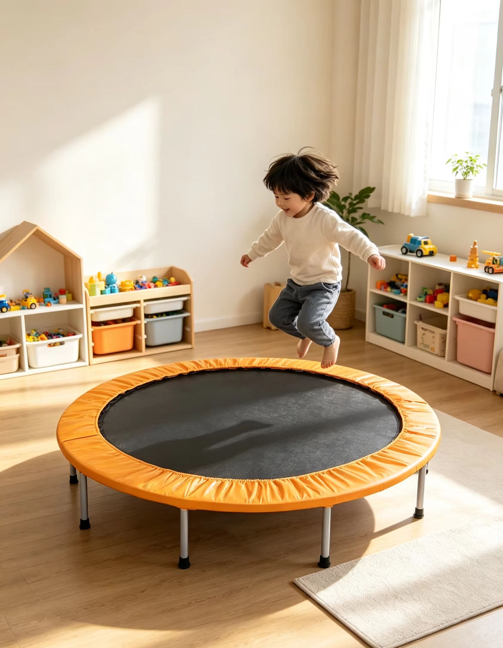 Round Mini Trampoline with Ora - Trampoline Mini Indoor ulasan dan harga