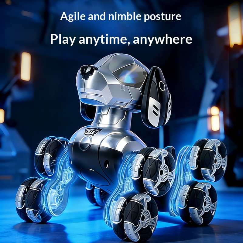 New RC Stunt Robot Dog 8 Wheel - Kids Toys Electric Car ulasan dan harga