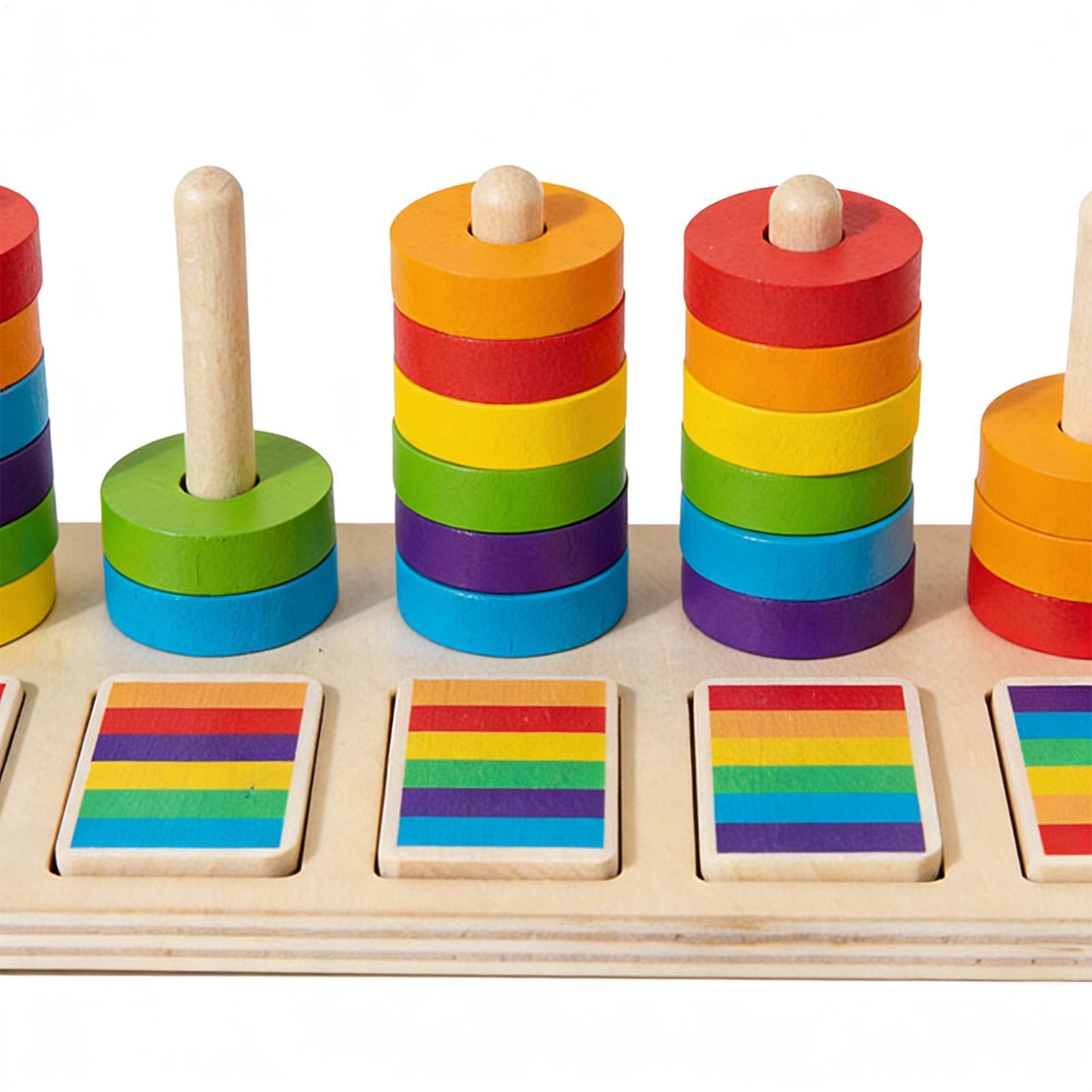 Wooden Stacking Toys Education - Wooden Blocks Stacking ulasan dan harga