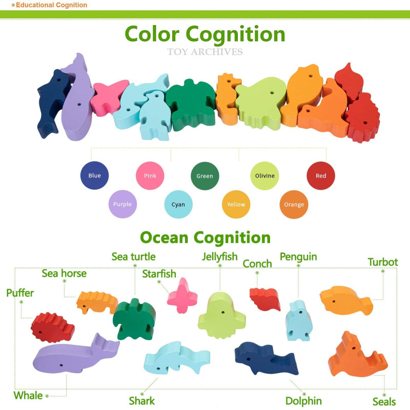 New Children Montessori Wooden - Wooden Blocks Stacking ulasan dan harga