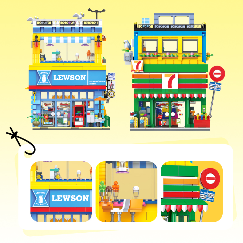 1263+PCS Street Scene Convenie - Kids Toys In Store ulasan dan harga