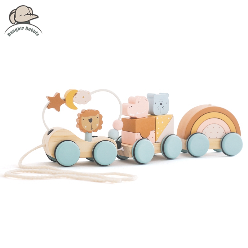 Wooden Montessori Toys Animal  - Wooden Blocks Stacking ulasan dan harga