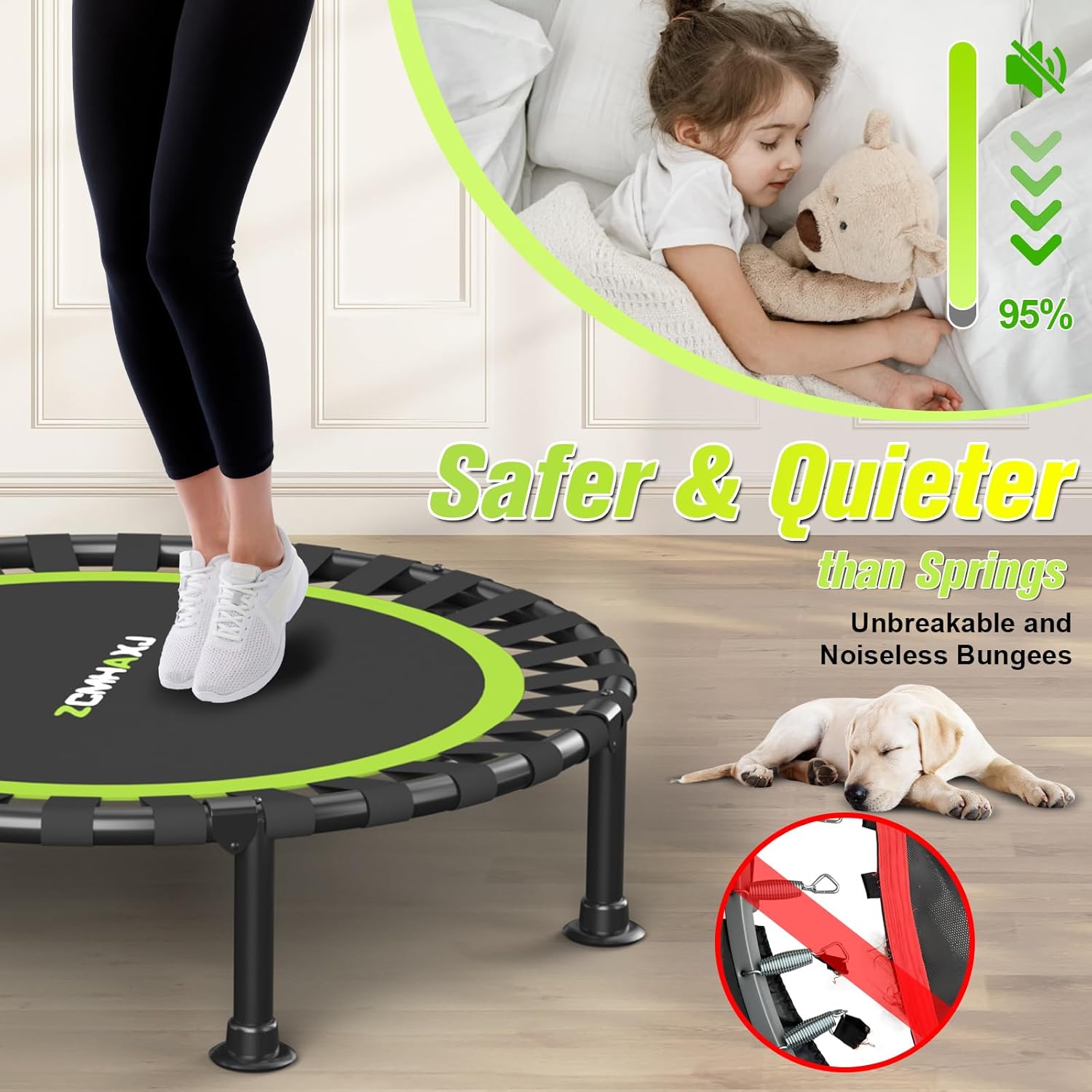 Foldable Mini Rebounder Trampo - Trampoline Mini Indoor ulasan dan harga
