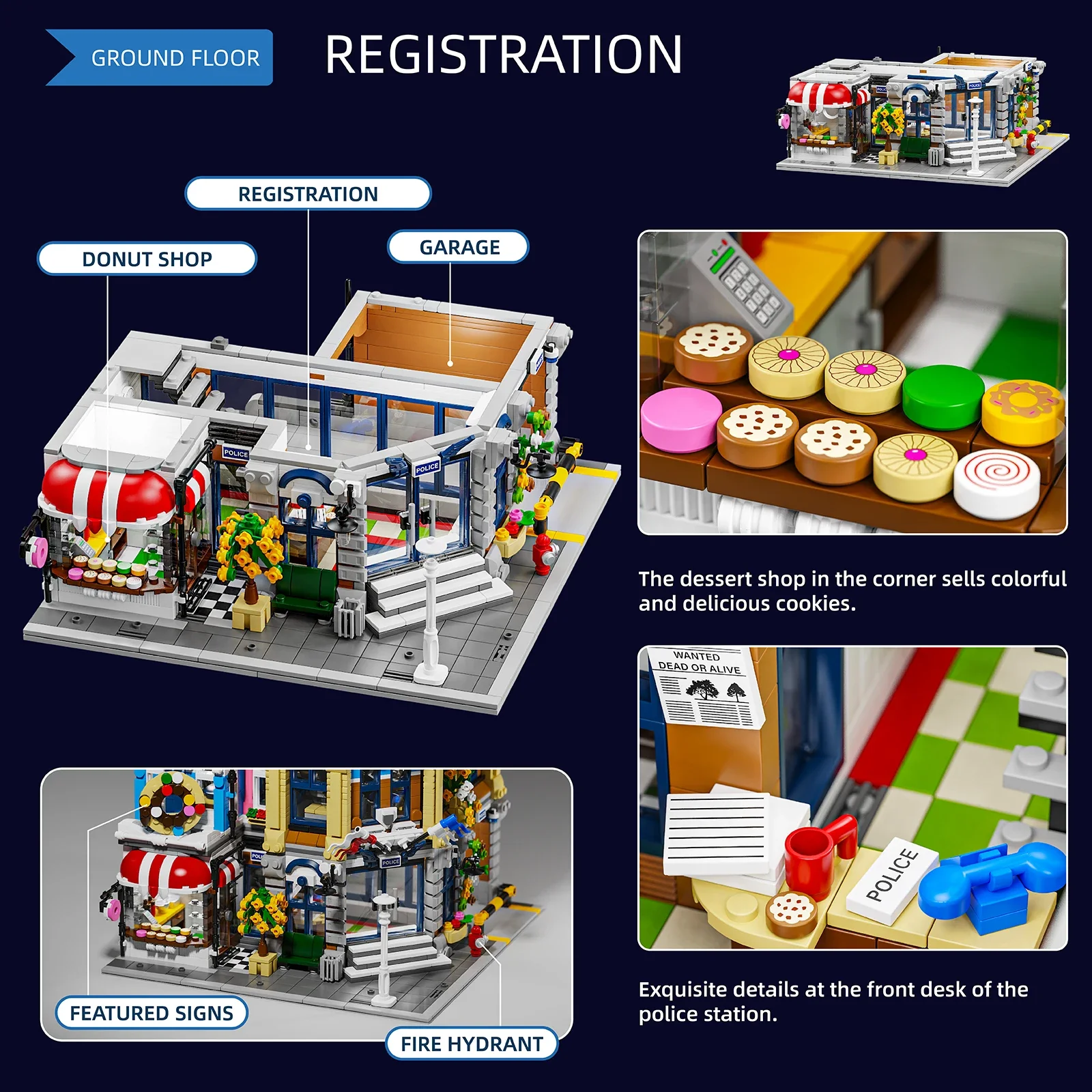 Town Police Station with 6 Fig - Kids Toys In Store ulasan dan harga