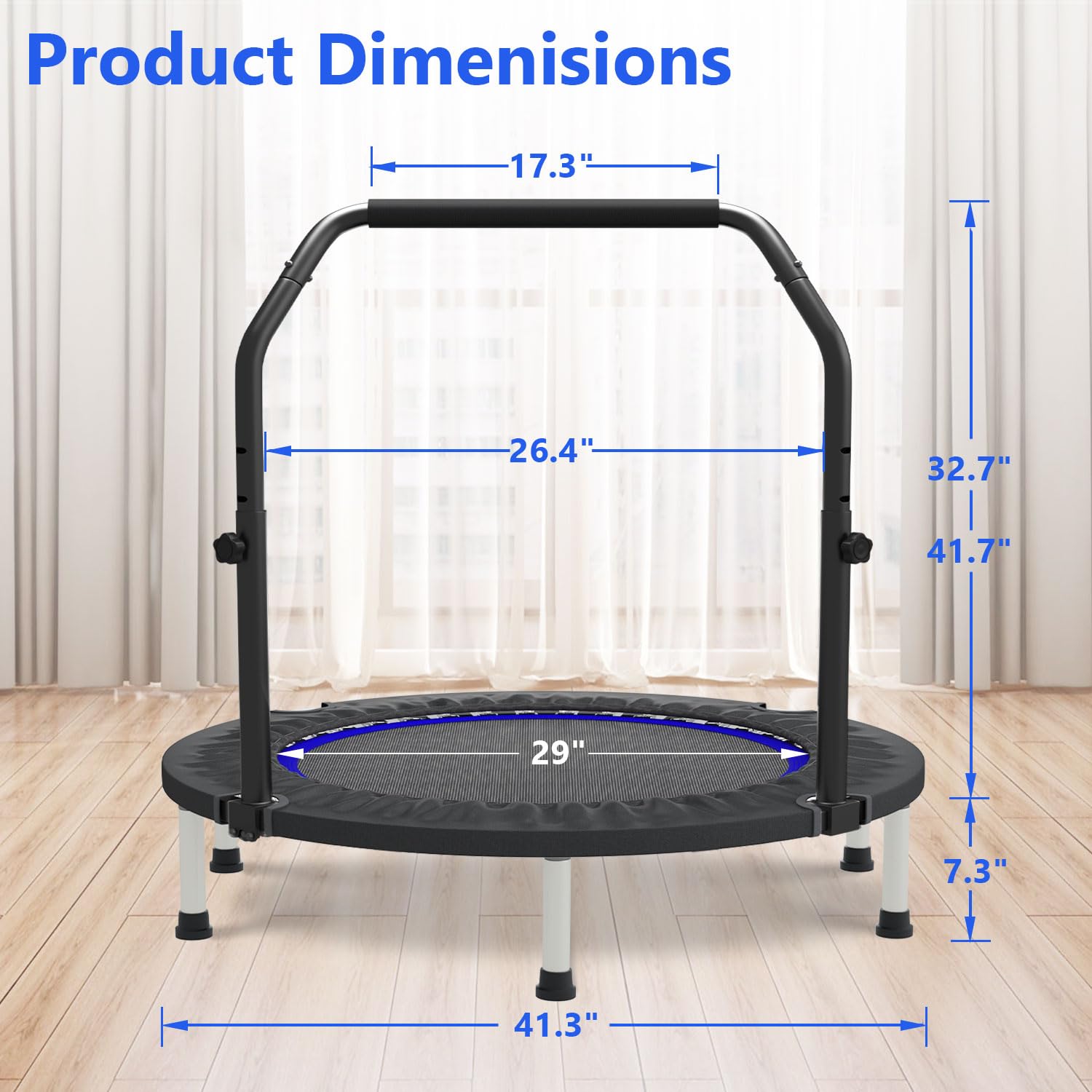 40-48in Mini Trampoline Reboun - Trampoline Mini Indoor ulasan dan harga
