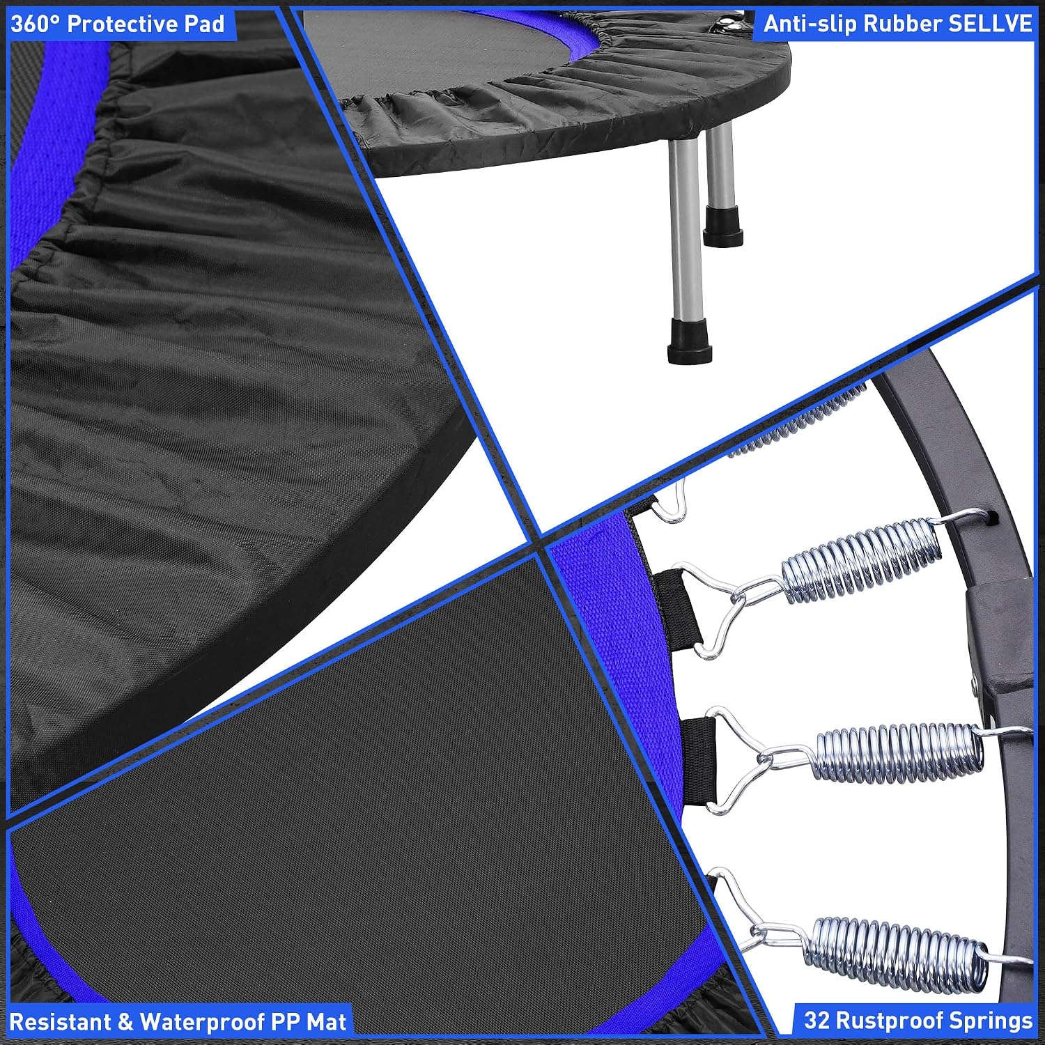 40-48in Mini Trampoline Reboun - Trampoline Mini Indoor ulasan dan harga